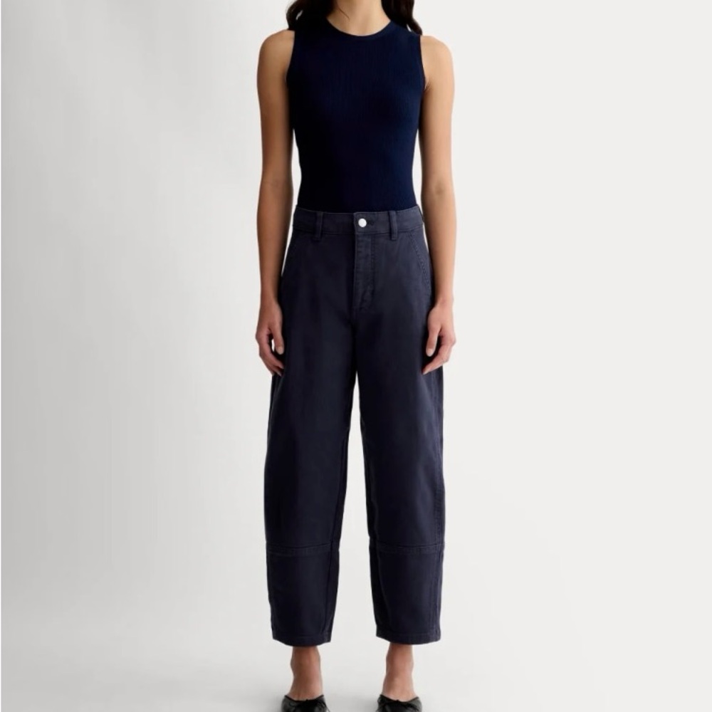 Everlane Navy Barrel Pants